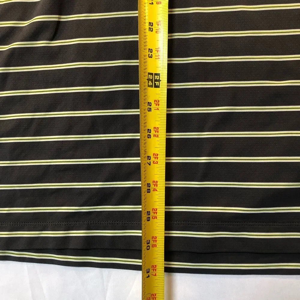 Nike Golf Polo Shirt Mens Size M Fit Dry Green Black Stretch Short Sleeve
